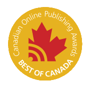 Canadian Online Publishing Awards gold logo