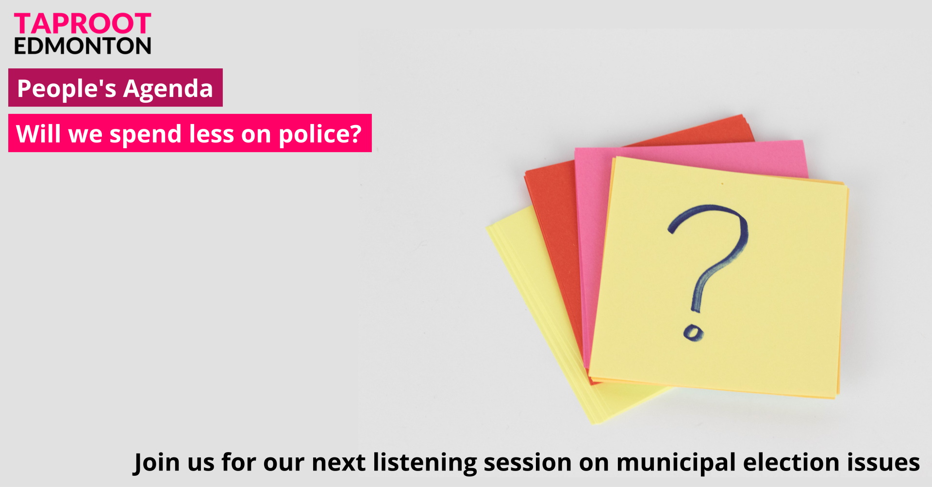 Share your thoughts about police funding on April 8