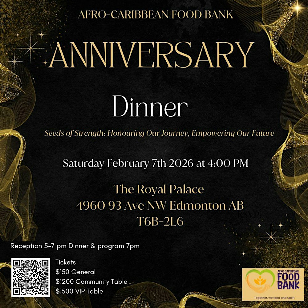Afro-Caribbean & Indigenous Food Bank Anniversary & Black history Dinner