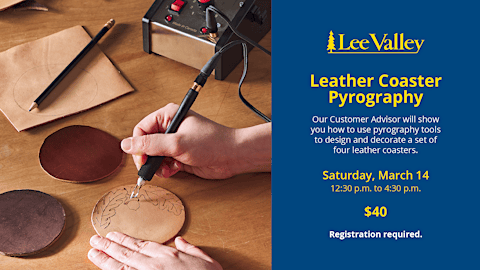 Leather & Pyrography Coaster Workshop
