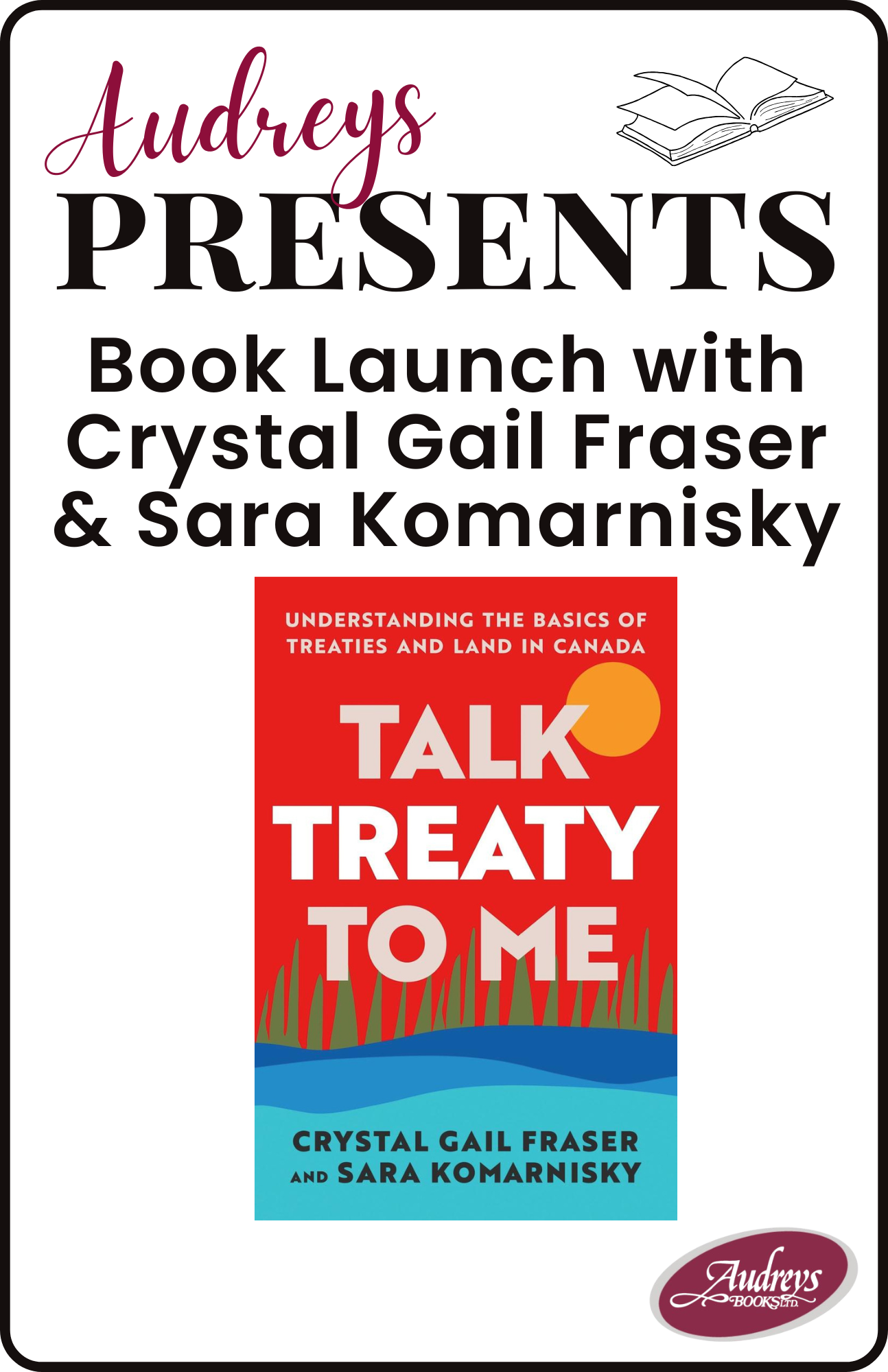 Book Launch with Crystal Gail Fraser & Sara Komarnisky