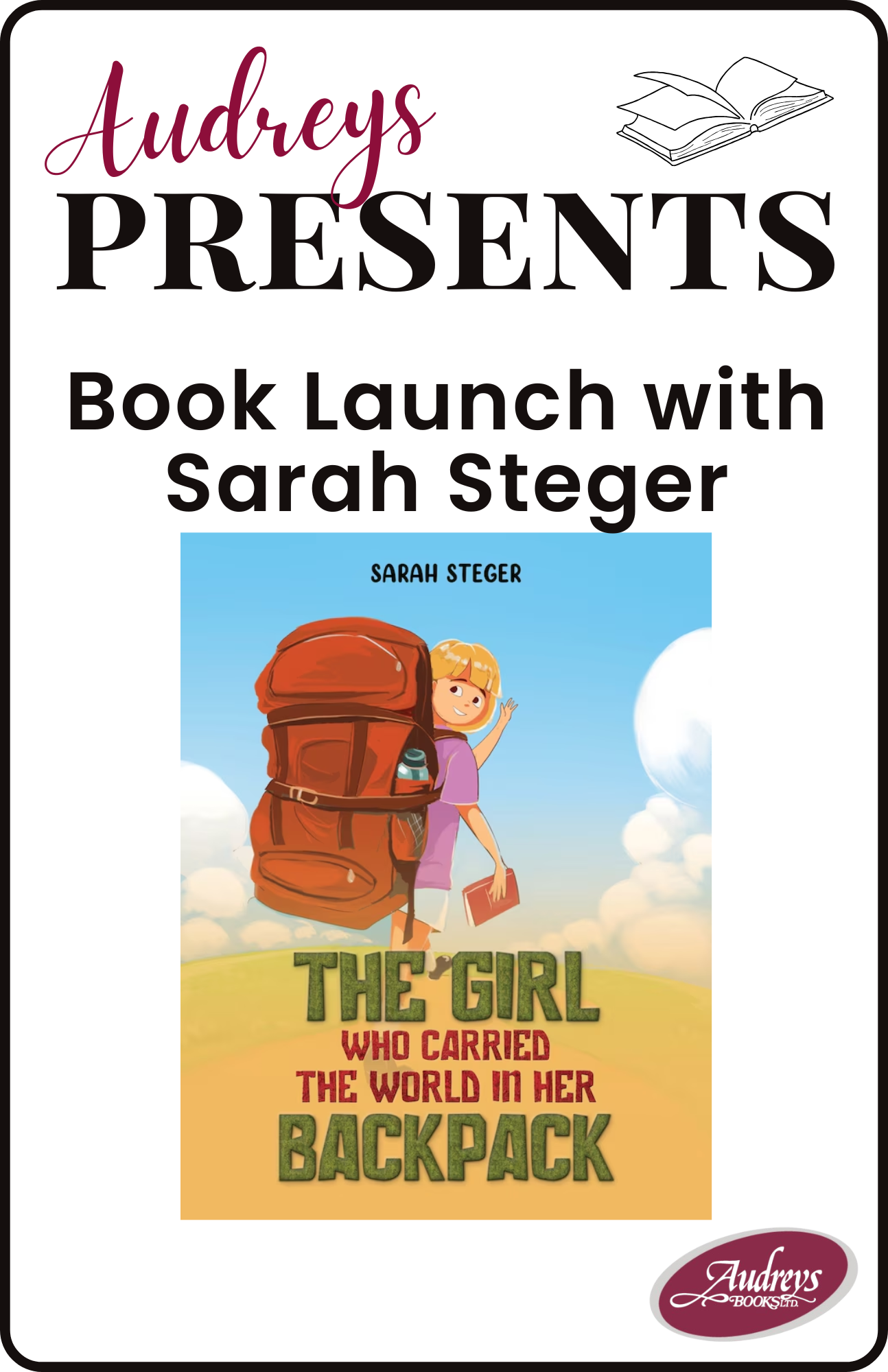 Book Launch with Sarah Steger