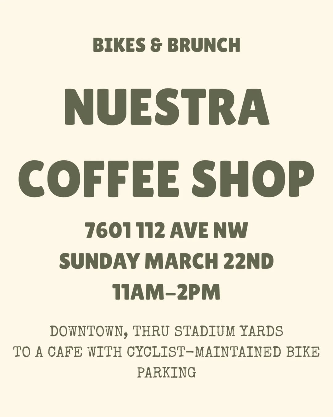 Bikes & Brunch - Nuestra Cafe