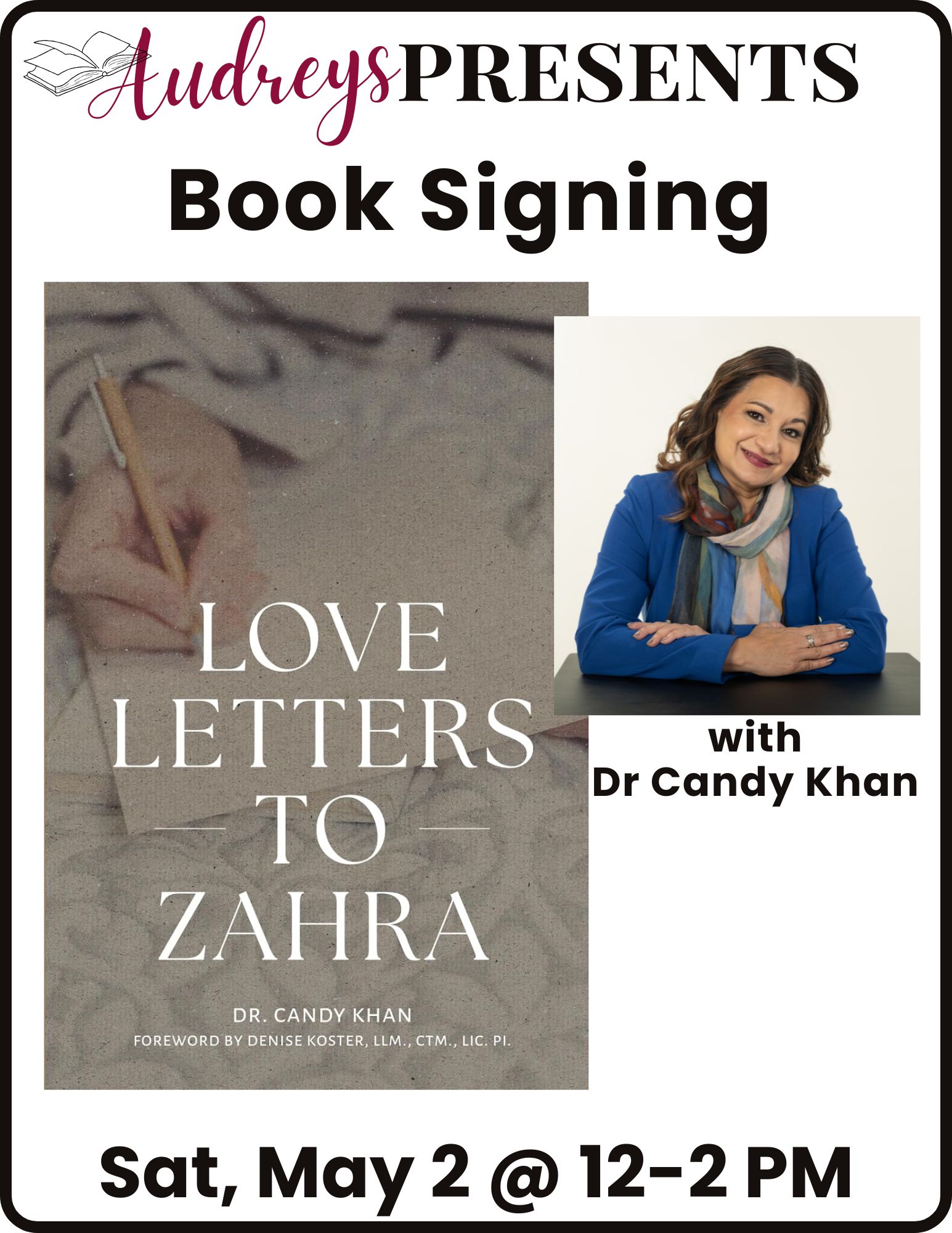 Book Signing with Dr Candy Kahn
