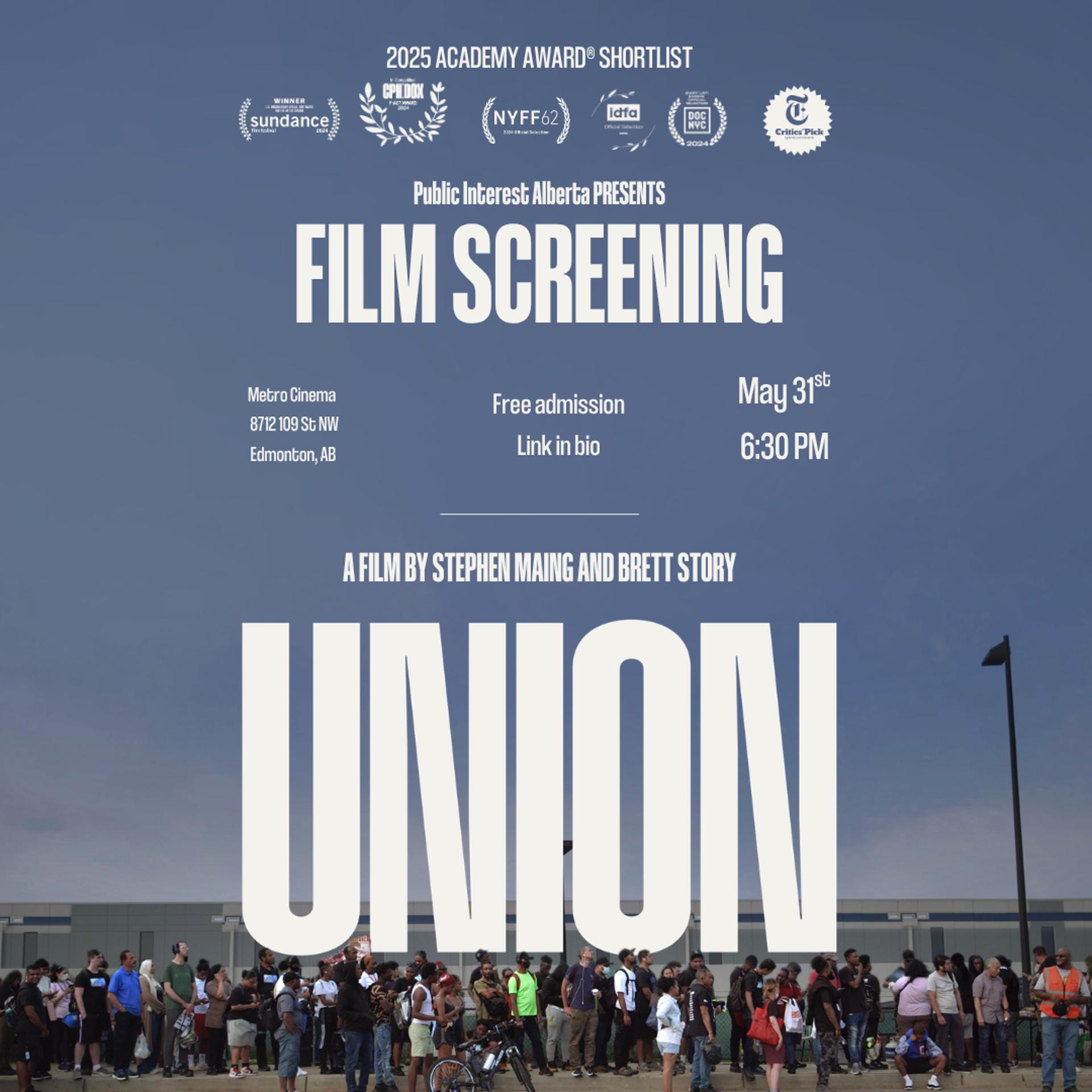 UNION : Film Screening