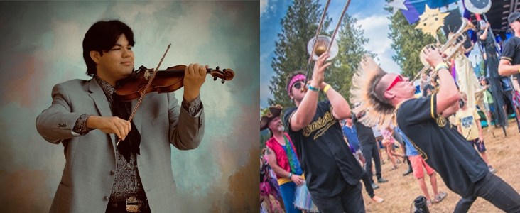 Plaza Series: Kickin’ Brass and Fiddle Sass: Zach Moostoos-Willier and Brasstactics