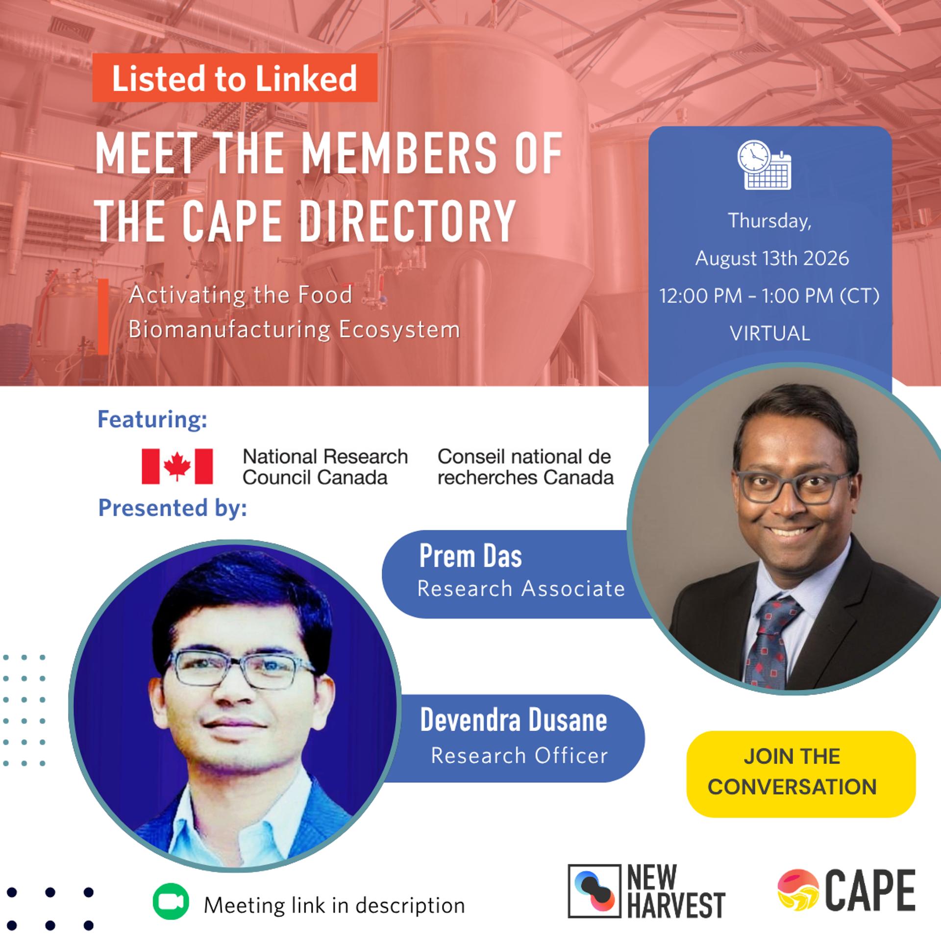 Listed to Linked - Meet the Members of the CAPE Directory: NRC - Aquatic and Crop Resource Development Research Centre (ACRD)