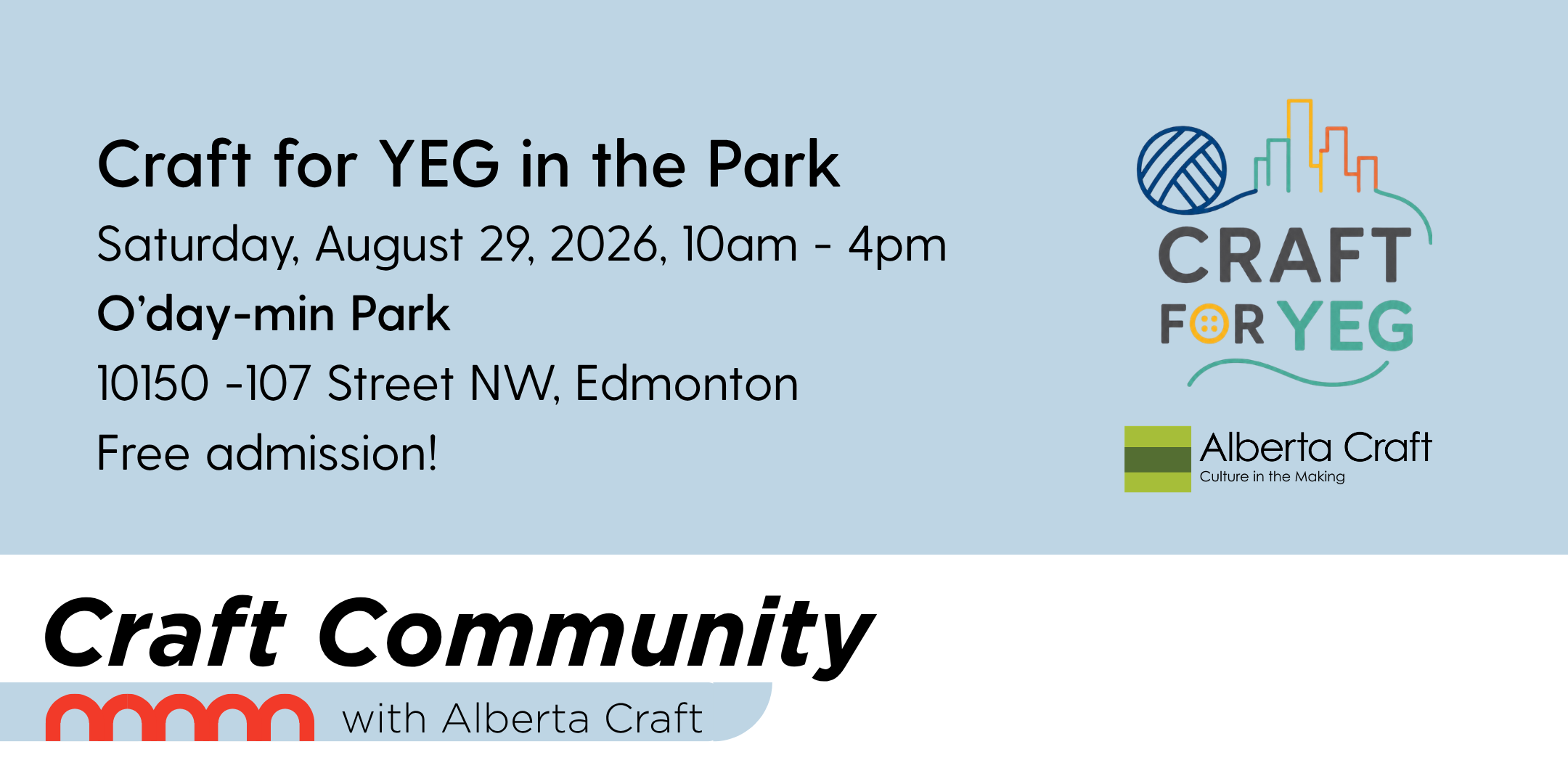 Craft for YEG in the Park