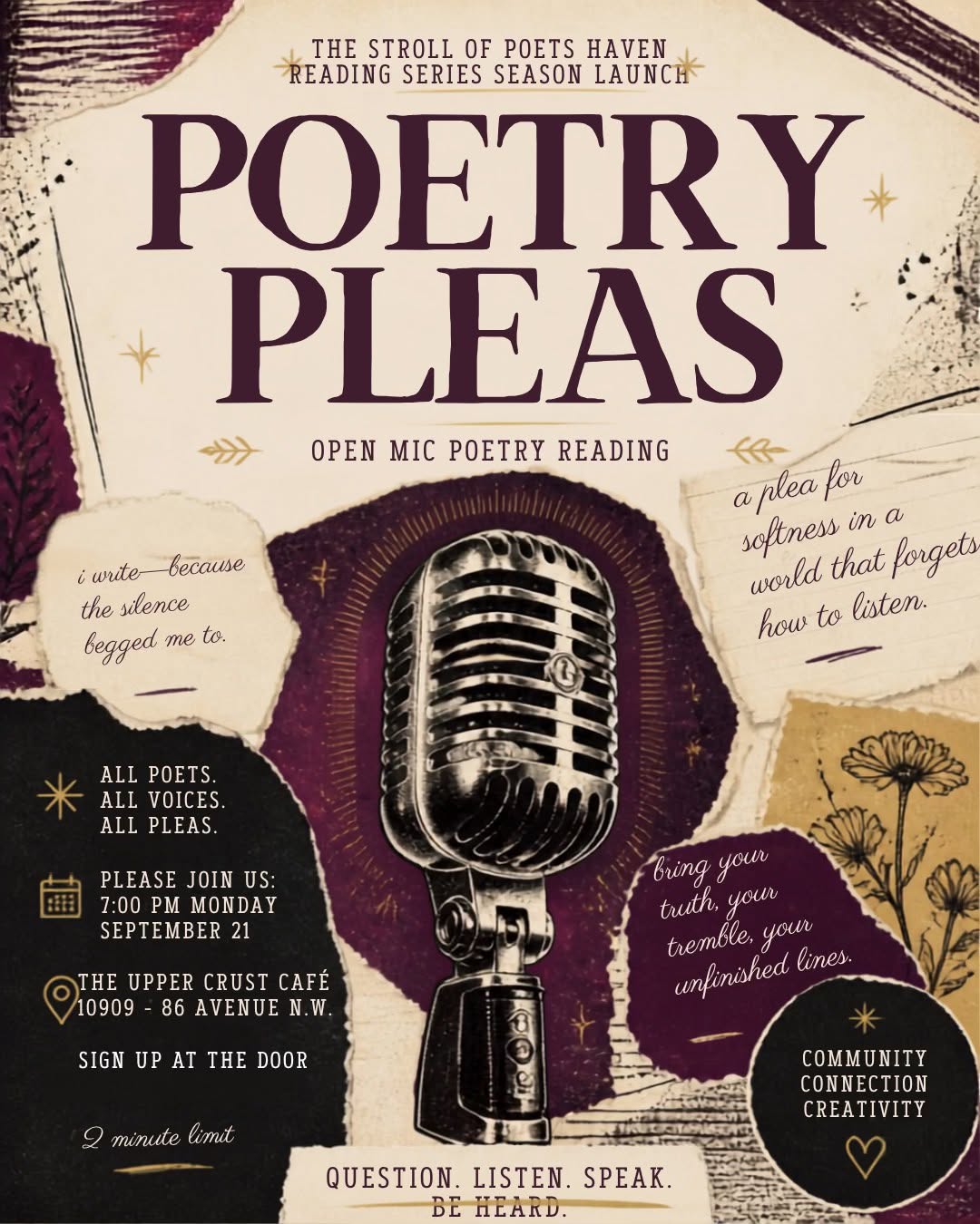 Poetry Pleas: Open Mic Poetry Reading
