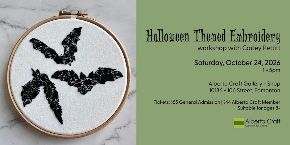 Halloween-Themed Embroidery Workshop with Carley Pettitt