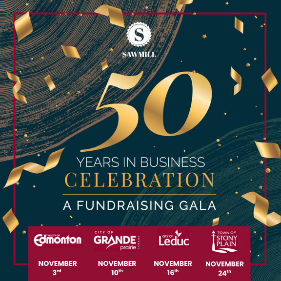 Sawmill’s 50th Anniversary Fundraising Gala (Leduc)
