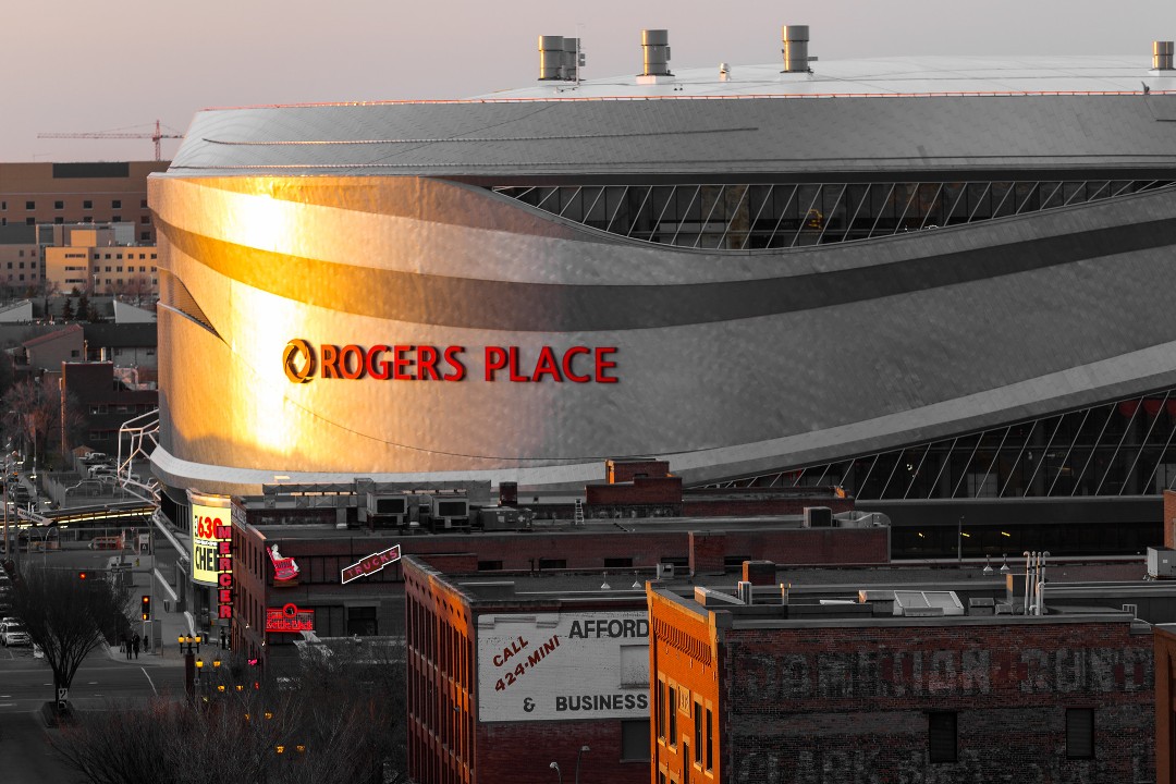 Rogers Place in downtown Edmonton.