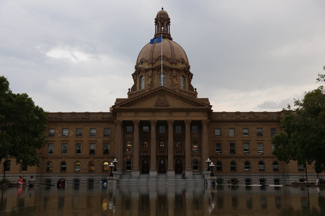 The Alberta Legislature Building.