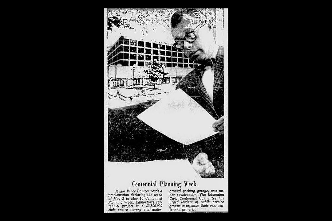 A newspaper clipping that reads "Centennial Planning Week"