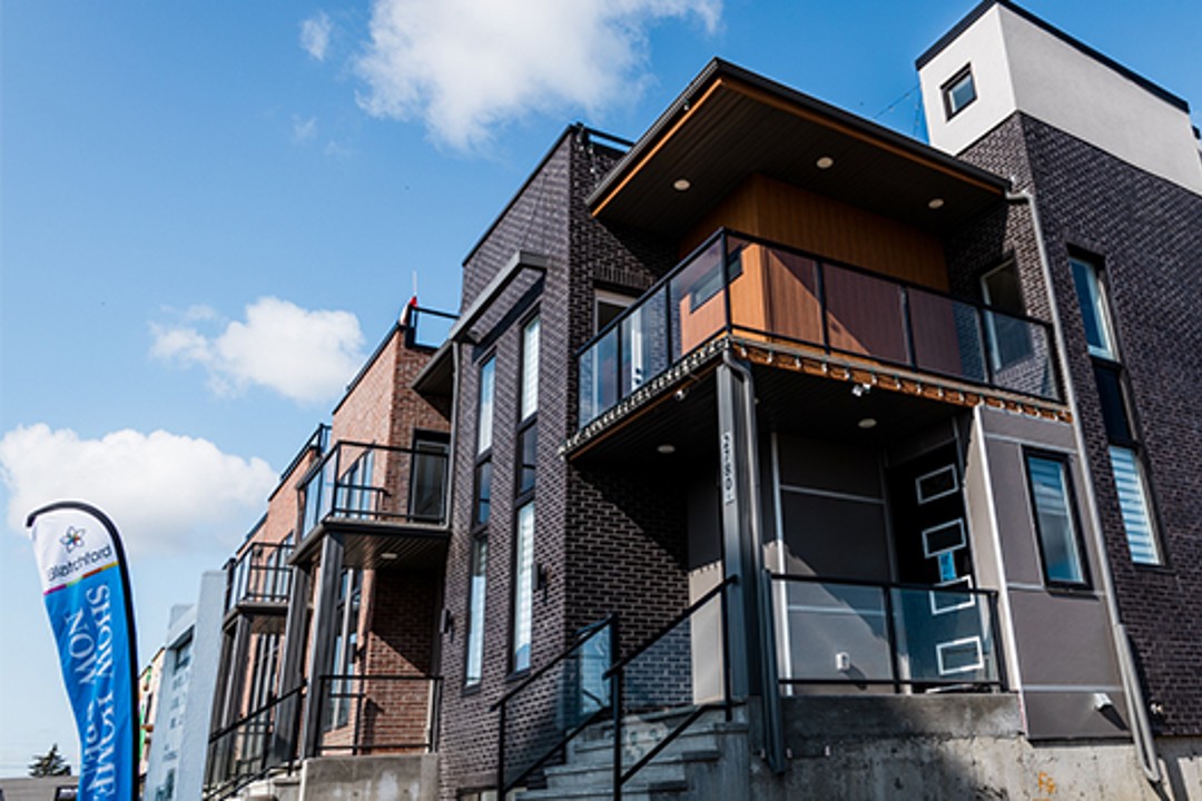 Rowhouses in the Blatchford neighbourhood.