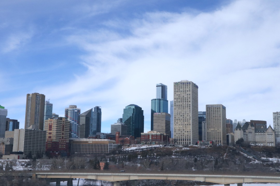 Edmonton's skyline in March 2024.