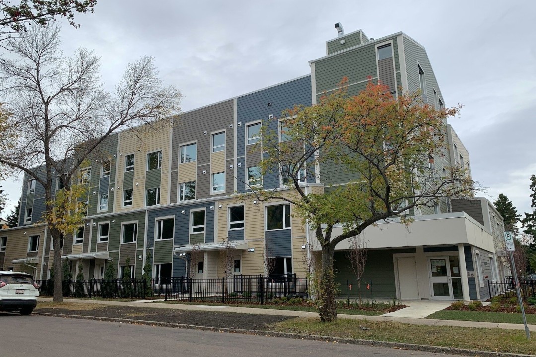 A photo of a multi-family building.