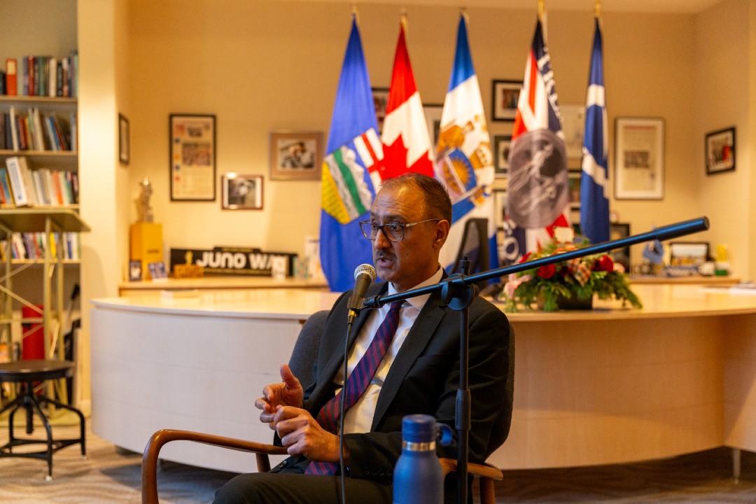 Mayor Amarjeet Sohi in the Edmonton mayor's office.