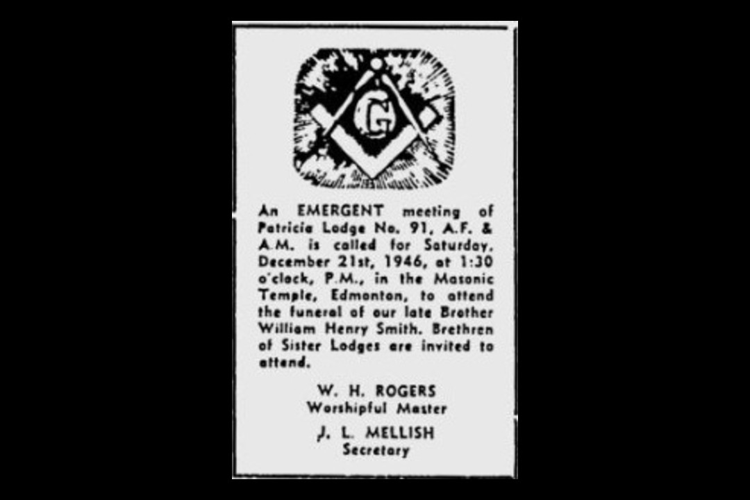 A newspaper clipping discussing the Freemason Hall.