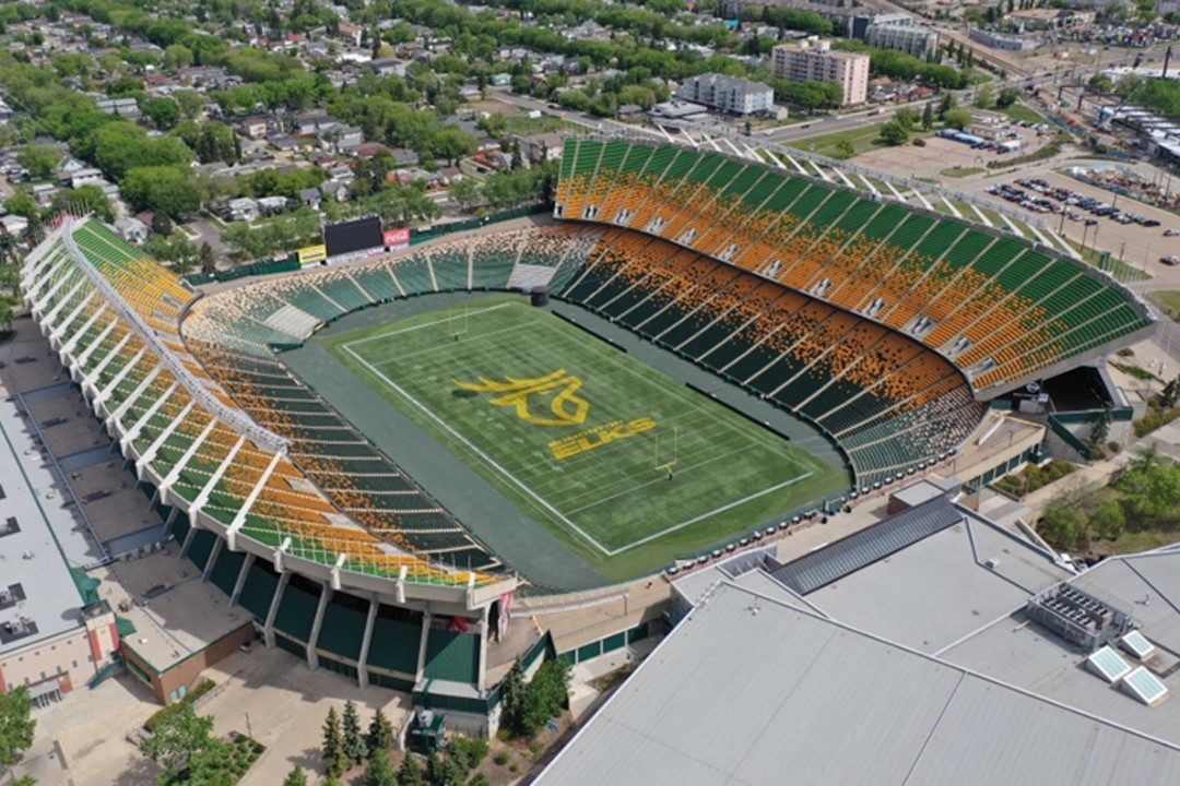 An overhead shot of Commonwealth Stadium