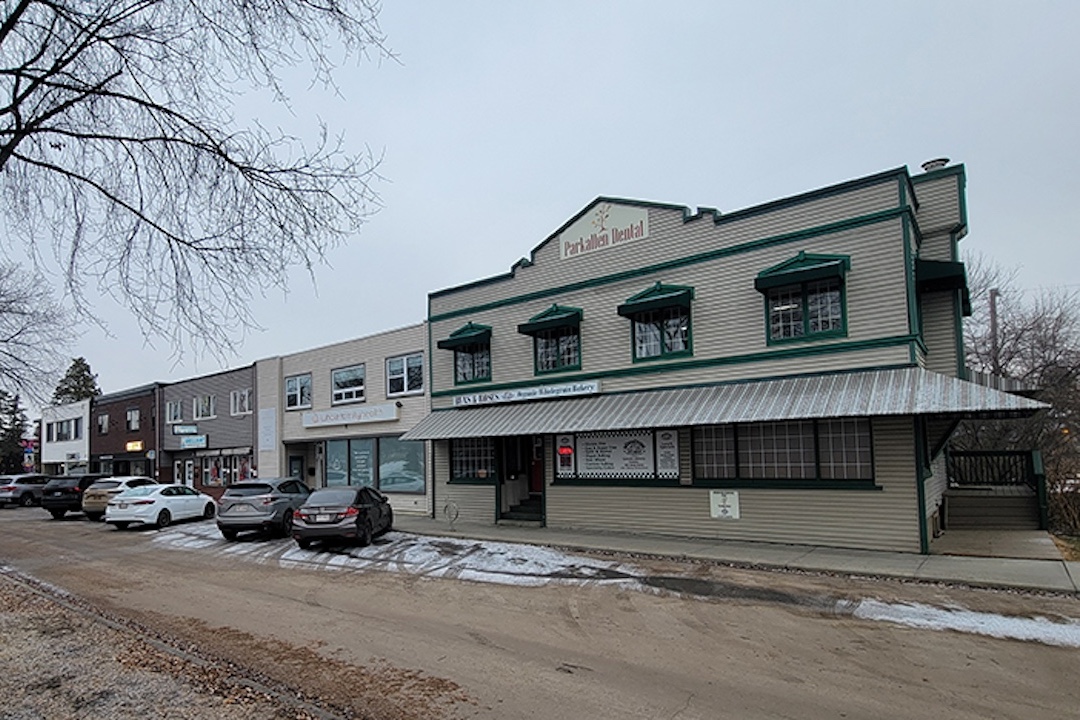 Shops along the street in the Parkallen Neighbourhood