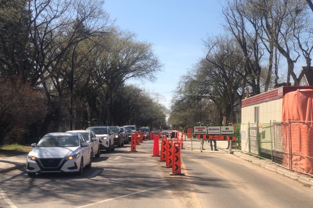 Council seeks potentially 'radical' solutions in Belgravia traffic assessment Several vehicles wait at a red light in the Belgravia neighbourhood.