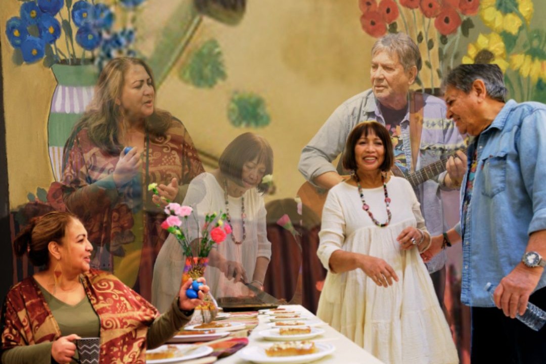A collage of people who are part of a family-based play coming to Edmonton.