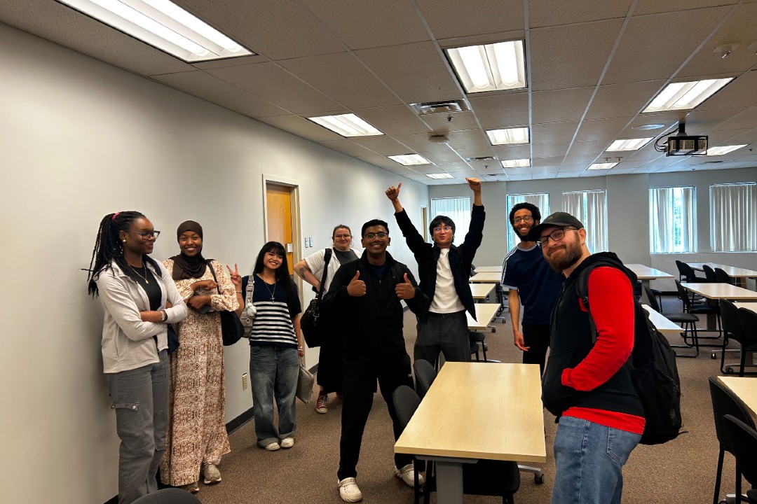 Students show excitement in a classroom