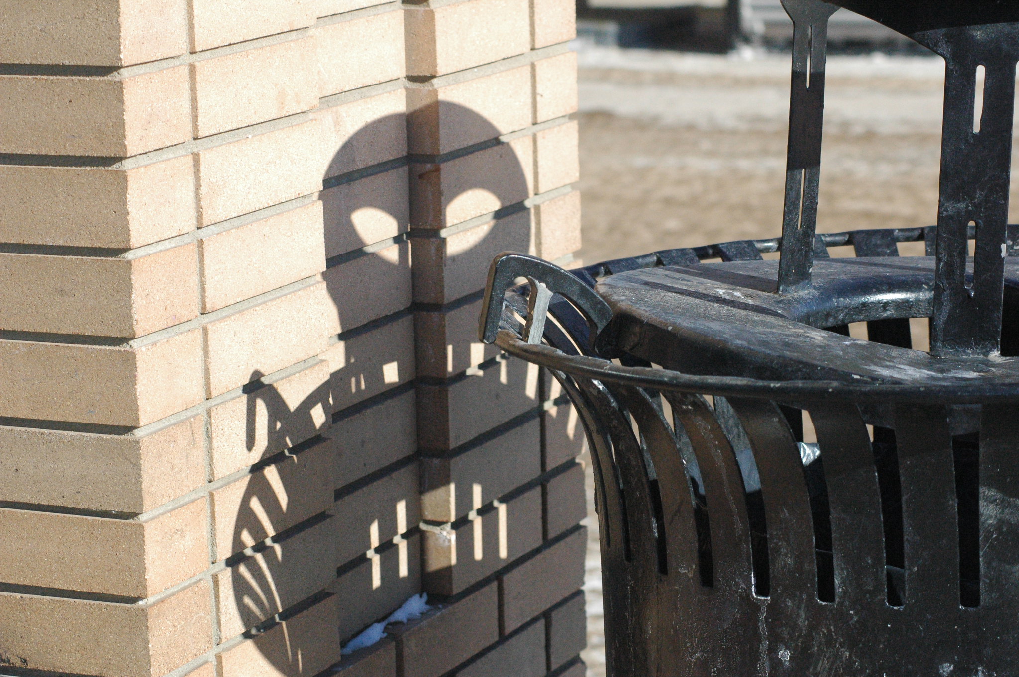 Happenings: June 30, 2025 A shadow from a garbage can that looks kind of like a monster
