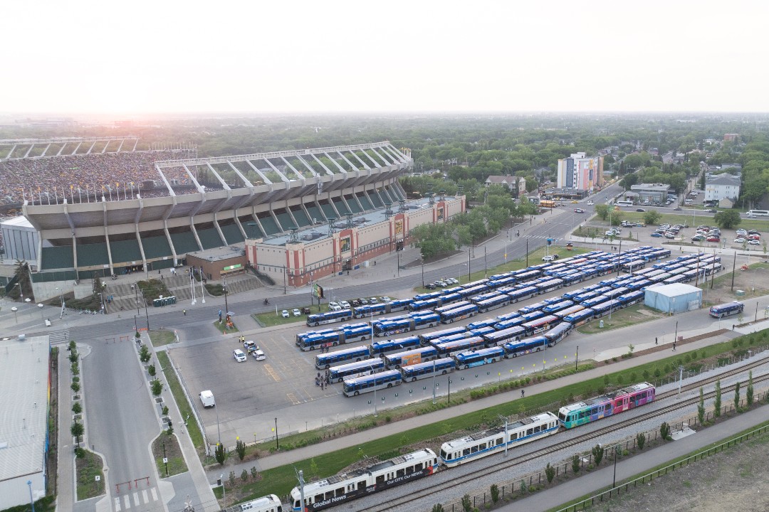 ETS begins adding small surcharge for big-name concert tickets at Commonwealth An overhead view of the Stadium Transit Centre and Commonwealth Stadium.