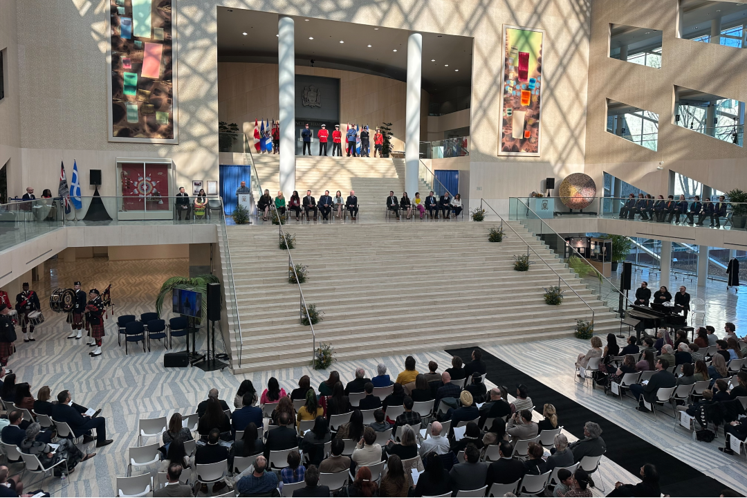 A photo of the recent swearing in ceremony at city hall.
