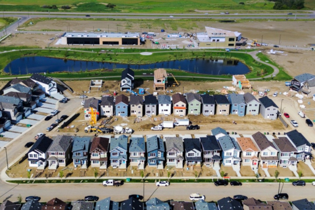 A birds-eye view of residential development.