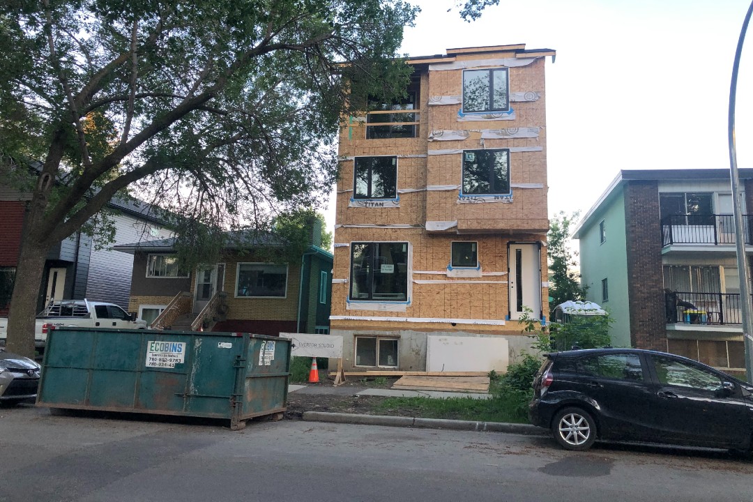 Mid-block infill under construction