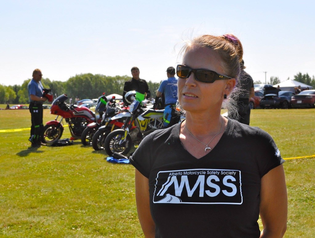 Liane Langlois, president of the Alberta Motorcycle Safety Society. Photo by Doug McFayden.