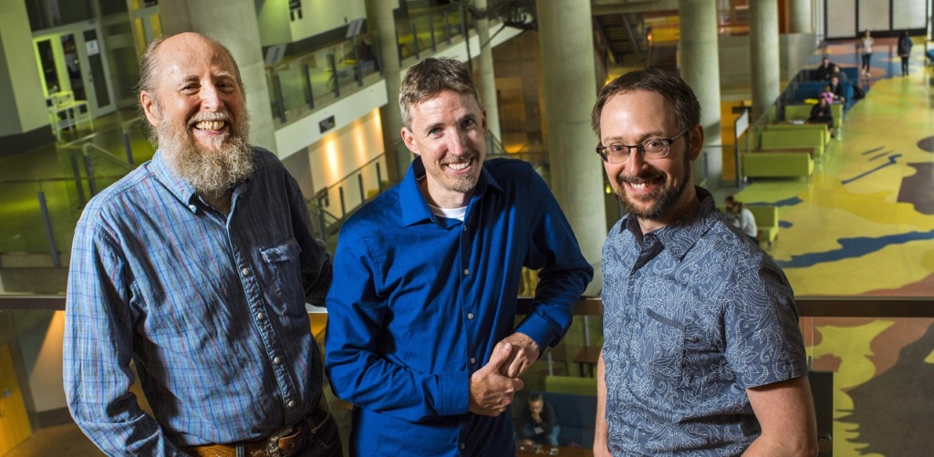 Richard Sutton, Michael Bowling and Patrick Pilarski (Photo: John Ulan)