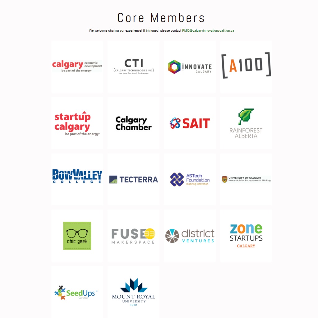 Core Members of the Calgary Innovation Coalition