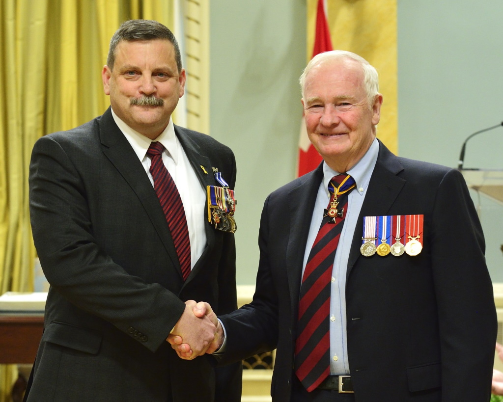 Incoming city manager and retired brigadier-general Andre Corbould was awarded the Meritorious Service Cross (Military Division) in 2014.