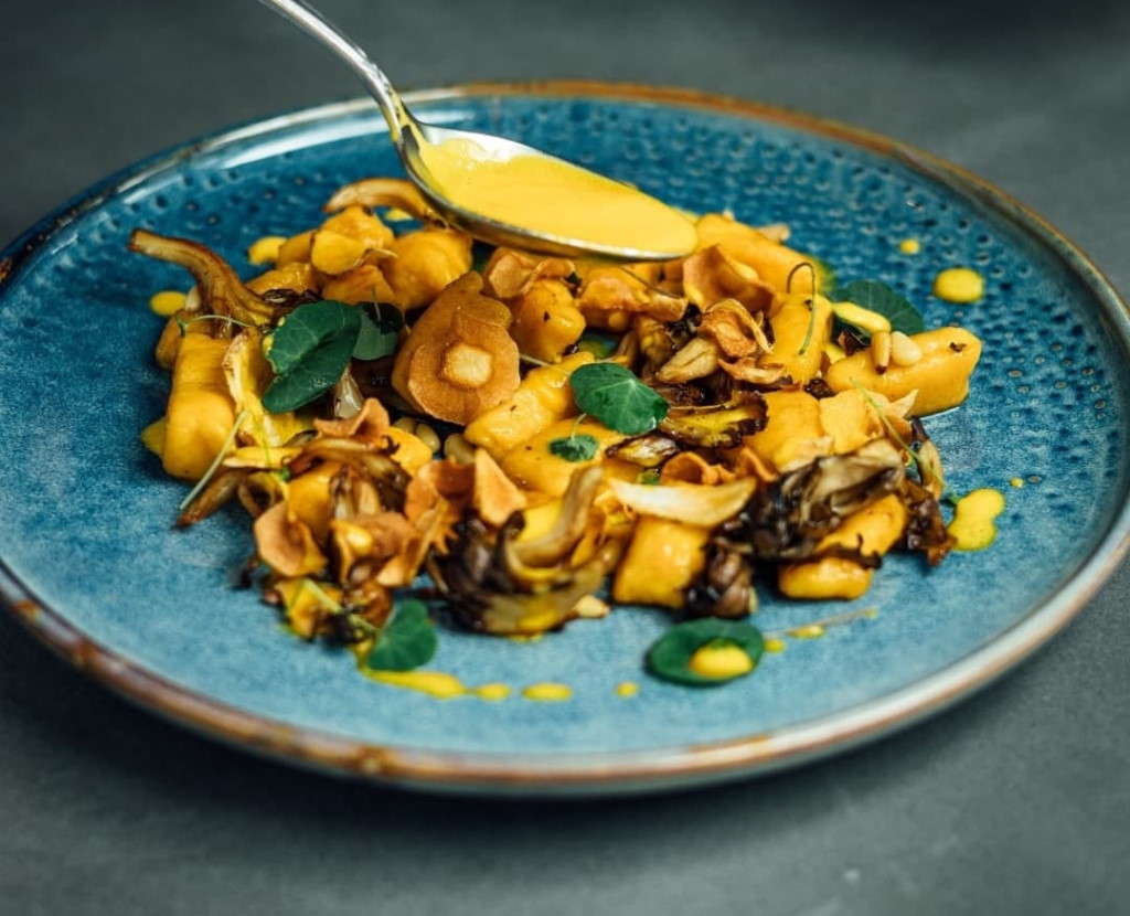 Chef Doreen Prei's wild mushroom dish